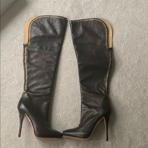 L.A.M.B Knee High Leather Boots